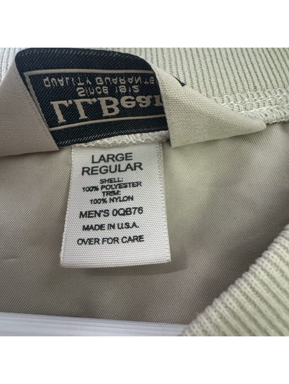 Vintage L.L.Bean Men's Wind Pullover V-Neck Shirt Tan Size Large Made in USA - Picture 4 of 7